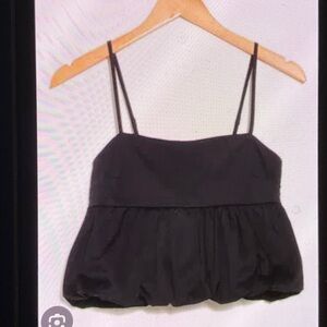 Abound Elegant Black Women's bubble peplum Top M